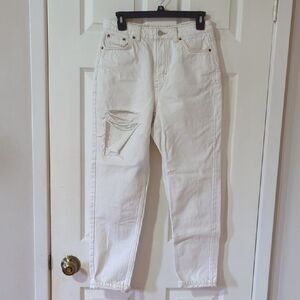 White TOPSHOP Distressed Denim